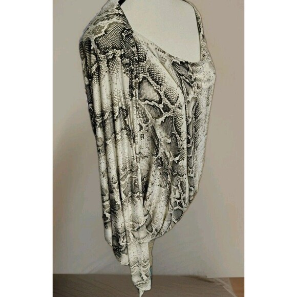 COLDESINA BLOUSE ALEXANDER DESIGNS SMALL ASYMMETRICAL ANIMAL PRINT - Picture 3 of 7